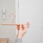 Плечики для брюк и юбок SAVANNA Wood, 28×13×2.8 см, розовые - Фото 9