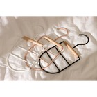 Вешалка для ремней и шарфов SAVANNA Wood, 11.3×24×1.1 см, многоуровневая, цвет розовый - Фото 3