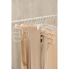 Плечики - вешалки многогуровневые для брюк и юбок SAVANNA Wood, 2 перекладины, 36×21,5×1,1 см, цвет белый - фото 88866