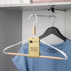 Плечики для одежды с усиленными плечиками SAVANNA Wood, 42×22×3,2 см, цвет белый - Фото 7