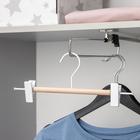 Плечики для брюк и юбок SAVANNA Wood, 28×11,5×2,8 см, цвет белый - Фото 5