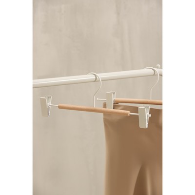Плечики для брюк и юбок SAVANNA Wood, 28×11,5×2,8 см, цвет белый