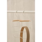 Вешалка для ремней и шарфов SAVANNA Wood, 11,3×24×1,1 см, цвет белый - фото 9402387