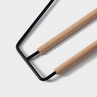 Вешалка для брюк и юбок SAVANNA Wood, 36×21.5×1.1 см, многоуровневая, чёрная - Фото 5