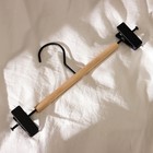 Плечики для брюк и юбок SAVANNA Wood, 28×11.5×2.8 см, чёрные - Фото 9