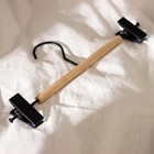 Плечики для брюк и юбок SAVANNA Wood, 28×11.5×2.8 см, чёрные - Фото 10