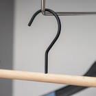 Плечики для брюк и юбок SAVANNA Wood, 28×11.5×2.8 см, чёрные - Фото 11