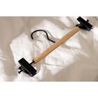 Плечики для брюк и юбок SAVANNA Wood, 28×11.5×2.8 см, чёрные - Фото 4