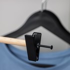 Плечики для брюк и юбок SAVANNA Wood, 28×11,5×2,8 см, цвет чёрный - Фото 3