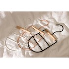 Вешалка органайзер для ремней и шарфов многоуровневая SAVANNA Wood, 11,3×24×1,1 см, цвет чёрный - Фото 8