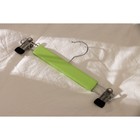 Вешалка для брюк и юбок деревянная с зажимами SAVANNA «Тэри», 28×11,5×2,8 см, цвет зелёный - Фото 3