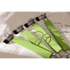 Вешалка для брюк и юбок деревянная с зажимами SAVANNA «Тэри», 28×11,5×2,8 см, цвет зелёный - Фото 4