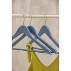 Плечики деревянные для одежды SAVANNA «Тэри», 44,5×23×1,2 см, цвет графитовый - Фото 2