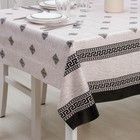 Клеёнка на стол Доляна «Франческа», на тканевой основе, рулон 20 м, ширина 137 см, общая толщина 0.22 мм, бежевая - Фото 2