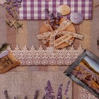 Клеёнка на стол на тканевой основе Доляна «Лаванда», рулон 20 метров, ширина 137 см, общая толщина 0,22 мм, цвет коричневый - фото 33477470