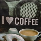 Клеёнка на стол на тканевой основе Доляна «Я люблю кофе», рулон 20 метров, ширина 137 см, общая толщина 0,22 мм, цвет чёрный - фото 6474530