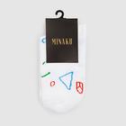 Носки женские MINAKU «Геометрия», цвет белый, размер 38-39 (25 см) 7313574