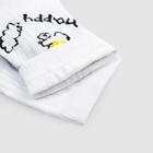 Носки женские MINAKU «Happy», цвет белый, размер 38-39 (25 см) - фото 45251659