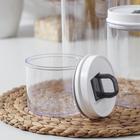 Набор банок для сыпучих продуктов с вакуумной крышкой, 3 шт: 0,7 л, 1,2 л, 2,3 л - фото 42612907