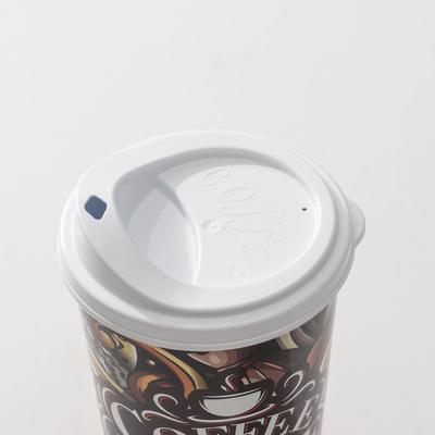 Стакан с крышкой пластиковый, 500 мл