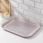 Поднос с антискользящим покрытием, 45×35,5 см, цвет МИКС - фото 23153237