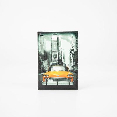Обложка для автодокументов, цвет чёрный, «Жёлтое такси»