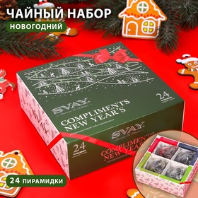 Чайная коллекция "Svay", Compliments «New Year», ассорти, 24 пирамидок