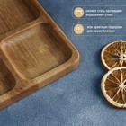 Менажница Доляна «Комо», 18×18×1.8 см, 4 секции, дерево берёза, пропитана маслом - Фото 7