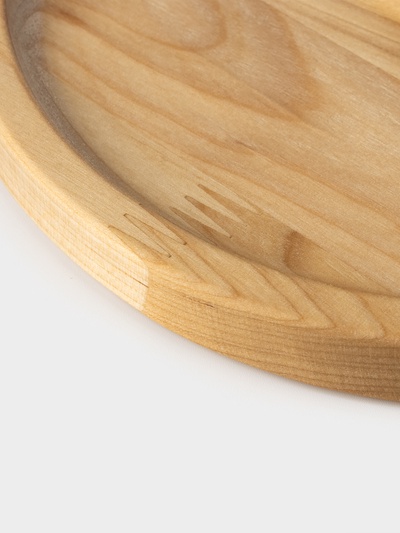 Менажница деревянная круглая Доляна «Генуя», d=20 см, 2 секции, берёза, пропитана маслом