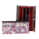 Кошелек женский "Цветы" 4 отделения, розовый - Фото 1