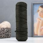 Шнур для вязания плоский 4 мм, 2 нити, полипропилен 100%, 100м/250гр (406 Хаки) - Фото 1