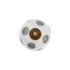 Ручка кнопка ТУНДРА, керамическая, цвет белый с серыми кругами - Фото 2