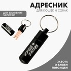 Адресник «Верный спутник» для вложения записки, капсула 5.2×1.4 см - Фото 1