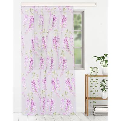 Тюль «Этель. Виноградная лоза», лиловый, 140×250 см