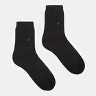 Носки мужские махровые, цвет чёрный, размер 25-27 - фото 9403195
