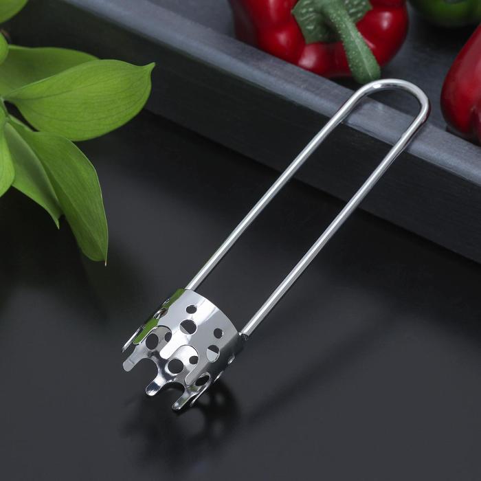 Нож для сердцевины у перца, 15.5 см, цвет серебряный - Фото 1