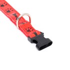 Ошейник двухслойный со светоотражающим покрытием и косточками, 45 х 2 см, микс цветов - фото 26599784