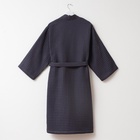 Халат вафельный женский удлинённый Этель «Boho» размер 42-44, цвет тёмно-серый, 100% хлопок, 290 г/м² - Фото 11