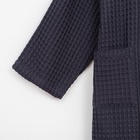 Халат вафельный женский удлинённый Этель «Boho» размер 42-44, цвет тёмно-серый, 100% хлопок, 290 г/м² - Фото 9