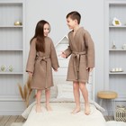 Халат вафельный детский Крошка Я "Boho" размер 30 (98-104 см) цвет мокко, 100% хлопок 290 г/м2 - фото 26405764 Халат вафельный детский Крошка Я "Boho" размер 30 (98-104 см) цвет мокко, 100% хлопок 290 г/м2 - фото 26405764