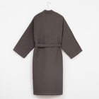 Халат вафельный женский удлинённый «Этель» Boho, размер 42-44, светло-серый, хлопок, 290 г/м² - Фото 11