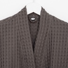 Халат вафельный женский удлинённый «Этель» Boho, размер 42-44, светло-серый, хлопок, 290 г/м² - Фото 8