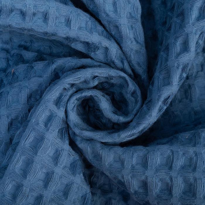 Халат вафельный мужской удлиненный Этель "Boho" размер 46-48, цвет синий, 100% хлопок, 290 г/м2 - фото 1894086926