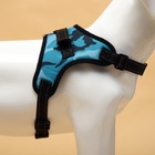 Шлейка К7, размер L, ОГ 64-86 см, вес 18- 27.5 кг, мягкая, светоотражающая, голубая - Фото 5