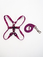 Комплект "Классика", поводок 120 х 1 см, ОГ 28-47 см, фиолетовый - Фото 4