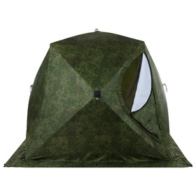 Палатка зимняя «СТЭК» КУБ 3-местная, трёхслойная, цвет камуфляж