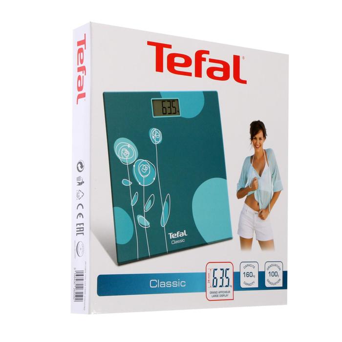 Весы напольные Tefal PP1533V0, электронные, до 160 кг, бирюзовые - фото 51344946