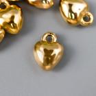 Подвеска "Сердце", цвет золото 8х10 мм - фото 318663422