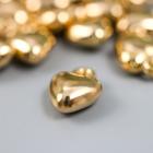Подвеска "Сердце", цвет золото 8х10 мм - Фото 2