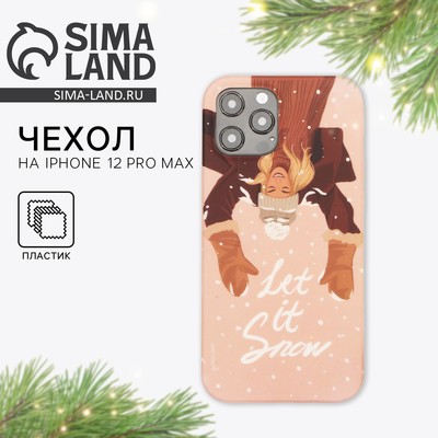 Чехол для iPhone 12 PRO MAX «Снежинки»